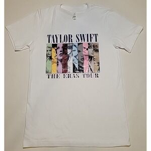 Taylor Swift The Eras Tour Graphic T Shirt White Bella + Canvas Size Adult S